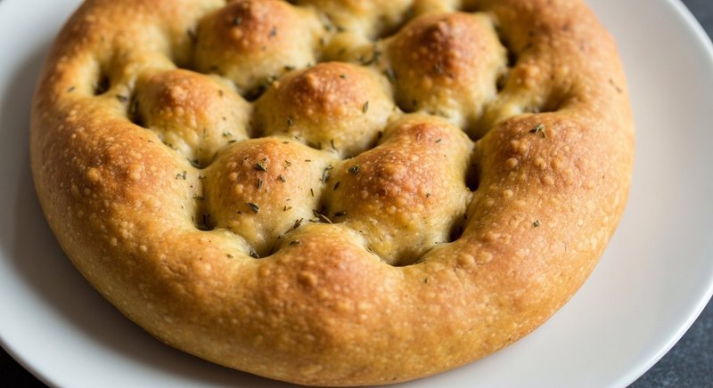 Gluten-Free Chickpea Flour Focaccia — baking recipe, serves 4
