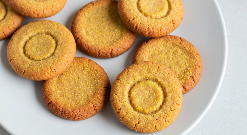 Gluten-Free Cornmeal Cookies — baking recipe, serves 4
