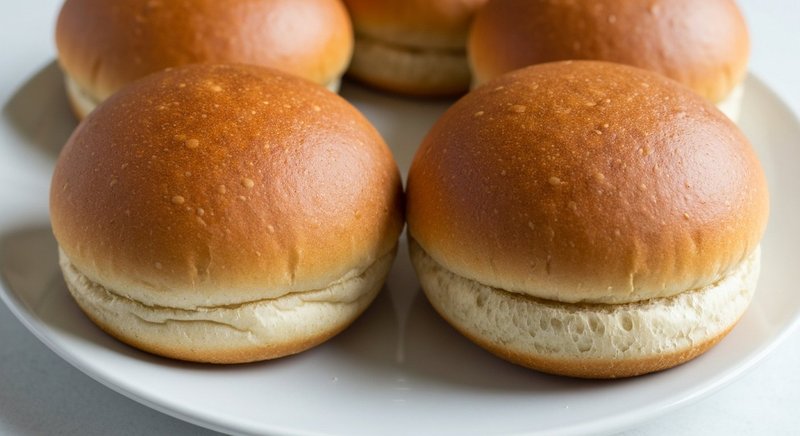Gluten-Free Hamburger Buns — baking recipe, serves 4