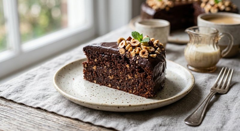 Gluten-Free Hazelnut Chocolate Cake — baking recipe, serves 4