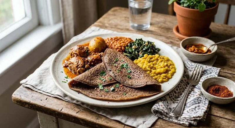 Gluten-Free Injera Style Crepe with Teff