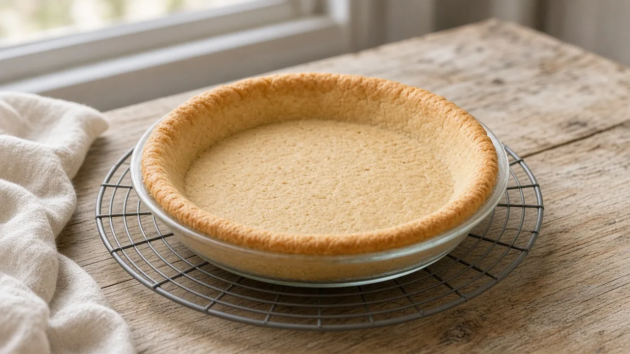 Gluten-free pie crust on a plate