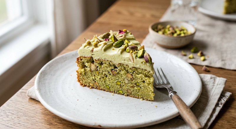 Gluten-Free Pistachio Almond Cake — baking recipe, serves 4