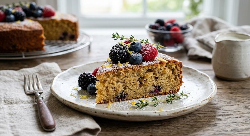 Gluten-Free Polenta Cake — baking recipe, serves 4