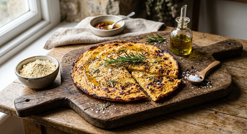 Gluten-Free Socca (Chickpea Flatbread) — baking recipe, serves 4