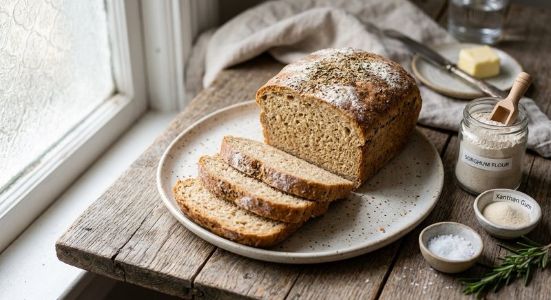 Gluten-Free Sorghum Sandwich Loaf — baking recipe, serves 4