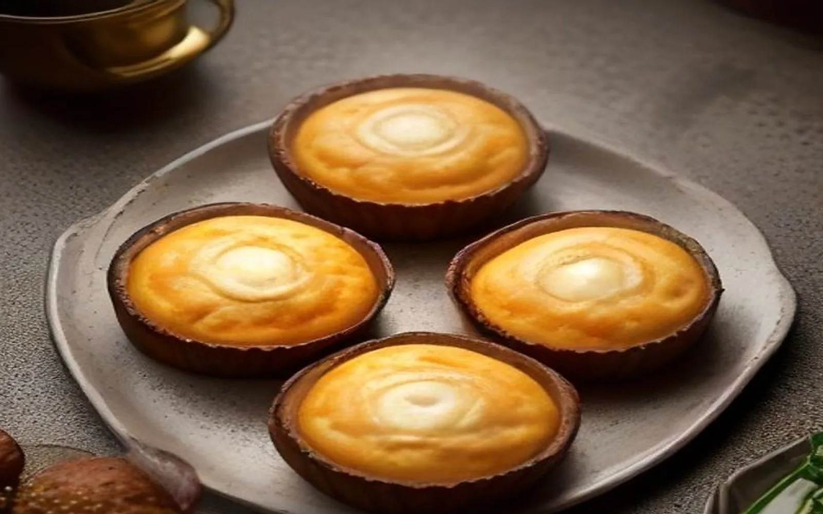 Gluten-free yorkshire puddings on a plate