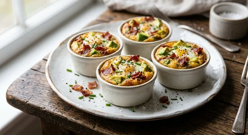Gluten-Free Bacon and Avocado Egg Cups