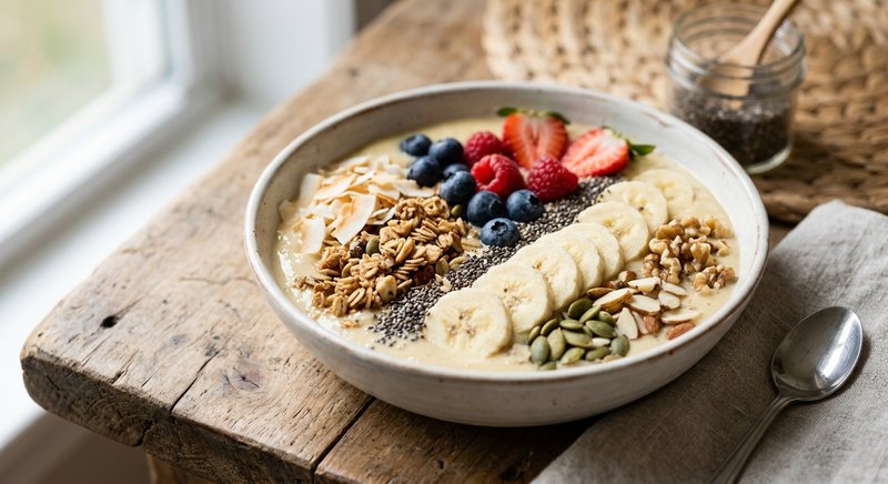 Gluten-Free Banana Smoothie Bowl — breakfast recipe, serves 4