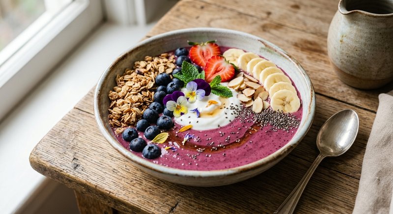 Gluten-Free Berry Smoothie Bowl — breakfast recipe, serves 4
