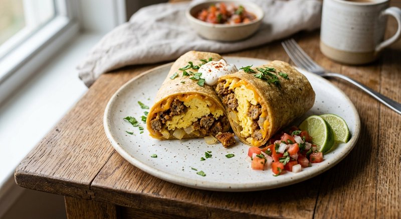 Gluten-Free Breakfast Burritos — breakfast recipe, serves 4