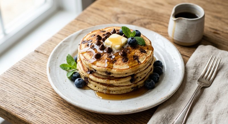 Gluten-Free Chocolate Chip Pancakes — breakfast recipe, serves 4