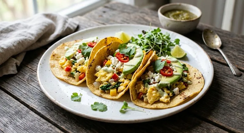 Gluten-Free Egg and Veggie Breakfast Tacos