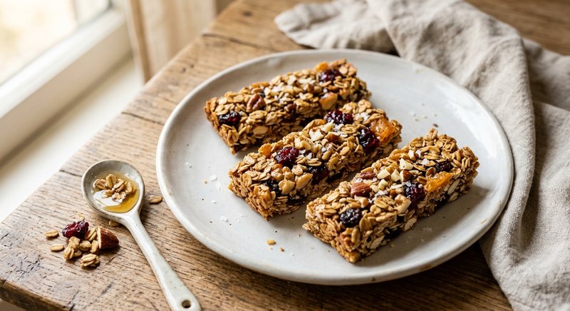 Gluten-Free Fruit and Nut Granola Bars — breakfast recipe, serves 4