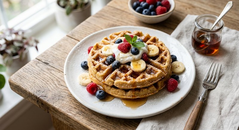 Gluten-Free Grain-Free Waffles — breakfast recipe, serves 4