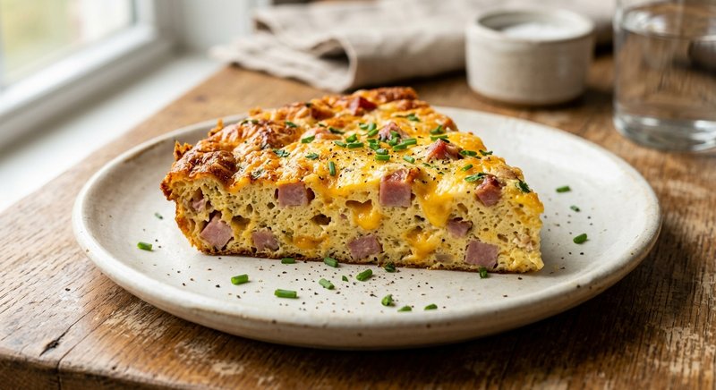 Gluten-Free Ham and Cheese Frittata — breakfast recipe, serves 4