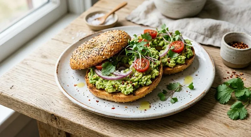 Gluten-Free Loaded Avocado Bagel