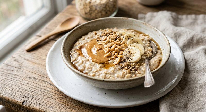 Gluten-Free Peanut Butter Overnight Oats — breakfast recipe, serves 4