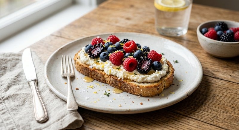Gluten-Free Ricotta and Berry Toast — breakfast recipe, serves 4