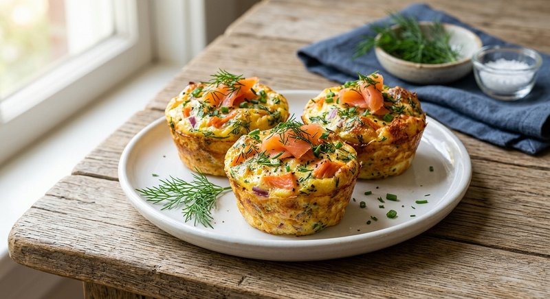 Gluten-Free Smoked Salmon Egg Cups — breakfast recipe, serves 4