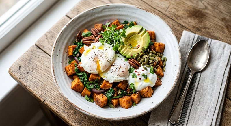 Gluten-Free Sweet Potato Breakfast Bowl — breakfast recipe, serves 4