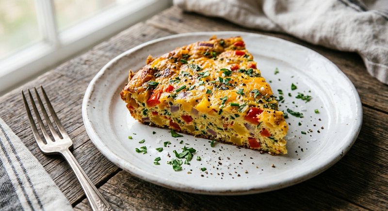 Gluten-Free Vegetable Frittata — breakfast recipe, serves 4
