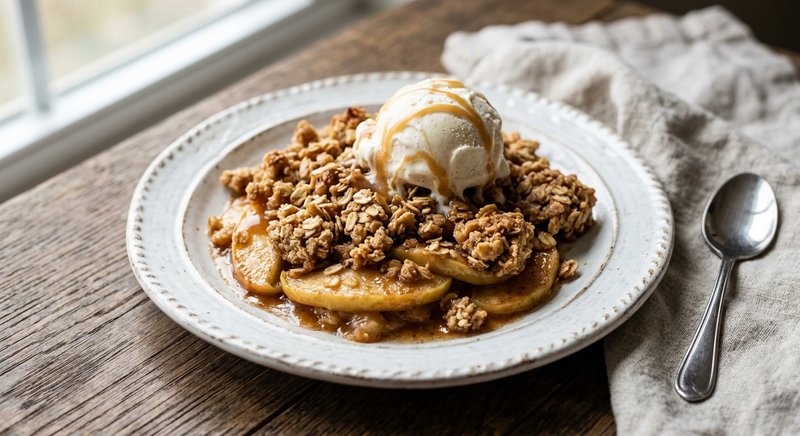 Gluten-Free Apple Crisp — desserts recipe, serves 4