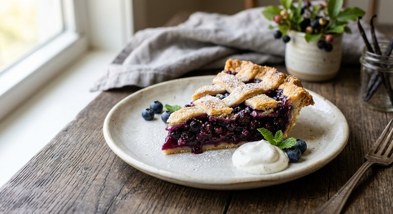 Gluten-Free Blueberry Pie — desserts recipe, serves 4