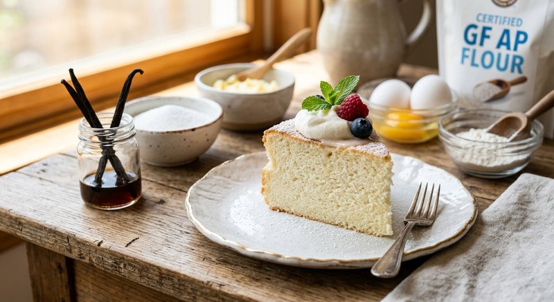 Gluten-Free Chiffon Cake — desserts recipe, serves 4