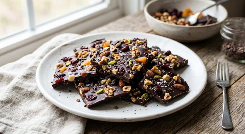 Gluten-Free Chocolate Bark with Nuts — desserts recipe, serves 4