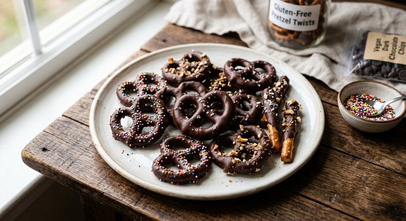 Gluten-Free Chocolate Pretzels — desserts recipe, serves 4