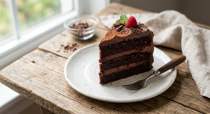 Gluten-Free Chocolate Layer Cake — desserts recipe, serves 4