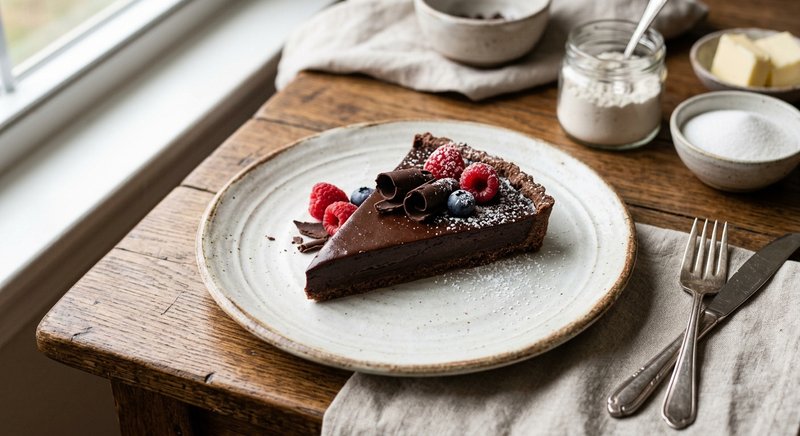 Gluten-Free Chocolate Tart — desserts recipe, serves 4