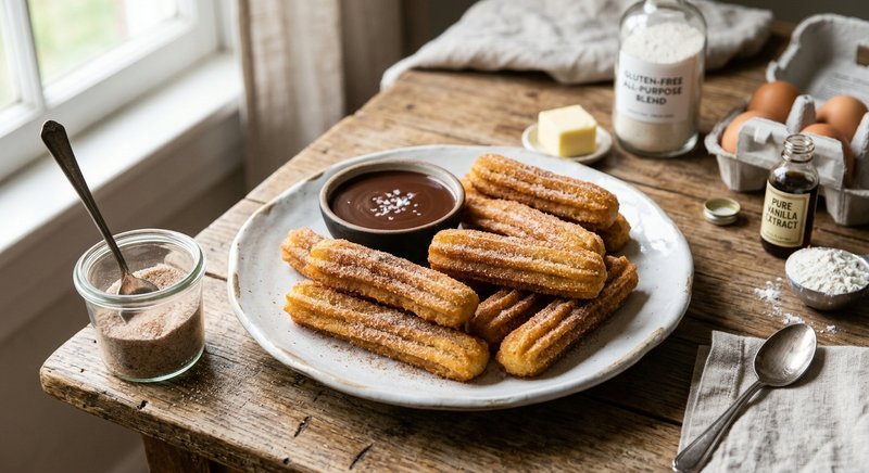 Gluten-Free Churros with Rice Flour — desserts recipe, serves 4