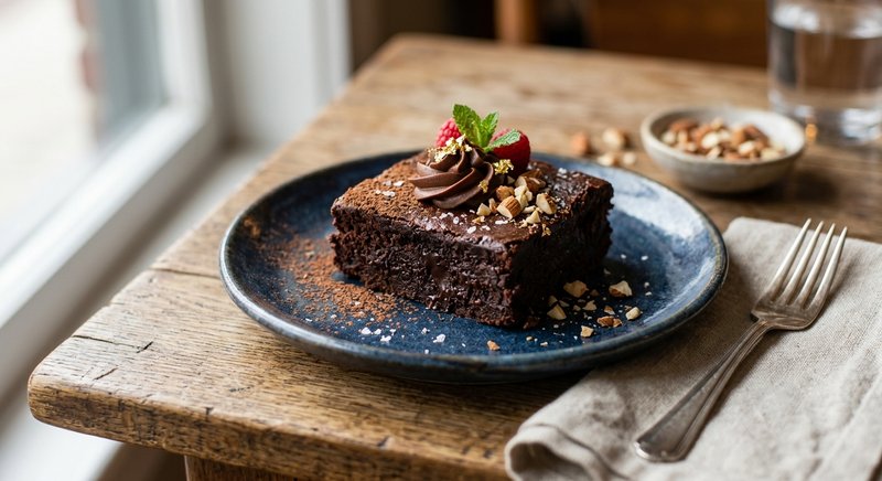Gluten-Free Dark Chocolate Fudge — desserts recipe, serves 4