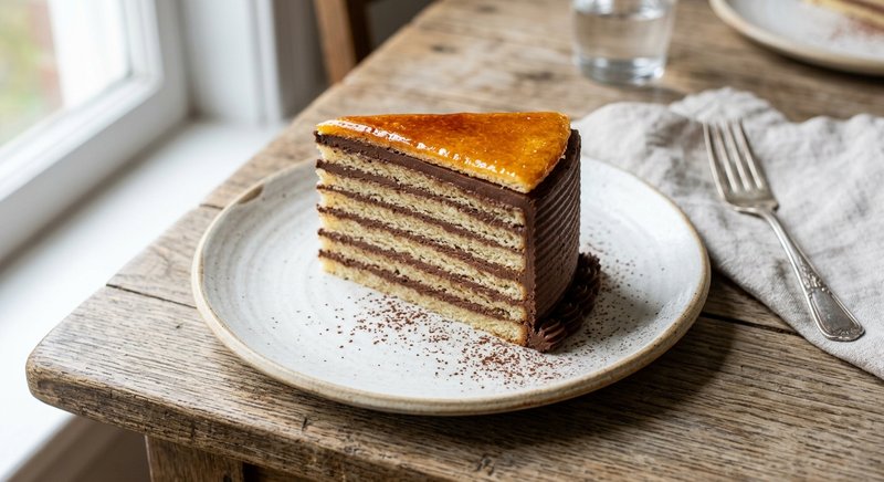 Gluten-Free Dobos Torte — desserts recipe, serves 4