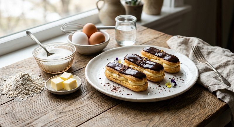 Gluten-Free Eclairs with Choux — desserts recipe, serves 4