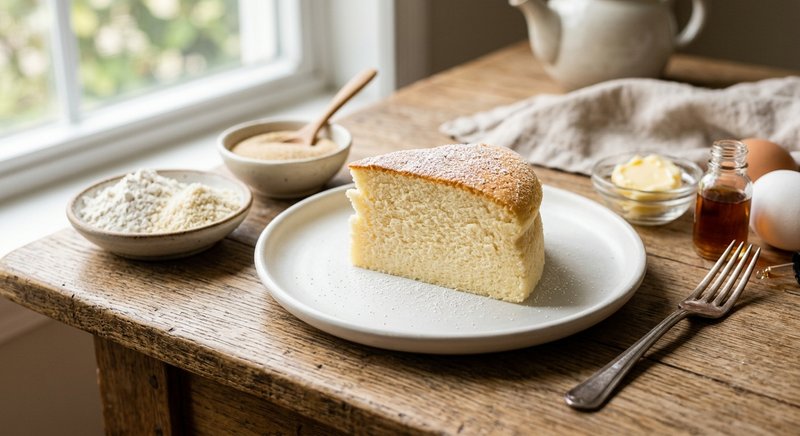 Gluten-Free Japanese Cheesecake — desserts recipe, serves 4