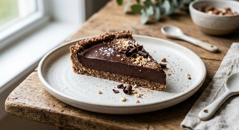 Gluten-Free No-Bake Chocolate Tart — desserts recipe, serves 4