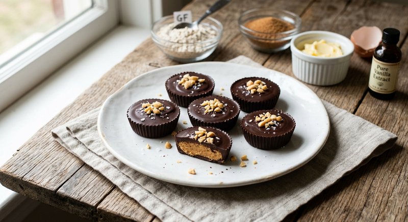 Gluten-Free Peanut Butter Cups — desserts recipe, serves 4