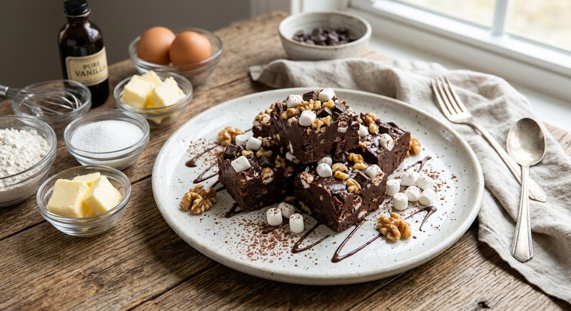 Gluten-Free Rocky Road Fudge — desserts recipe, serves 4
