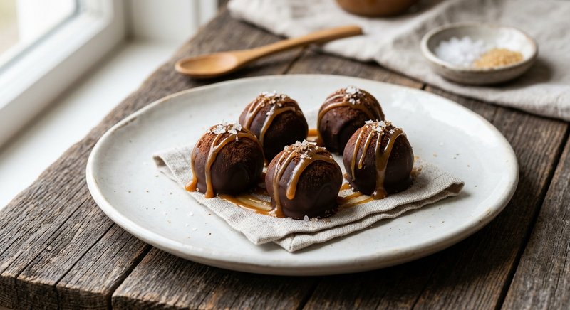 Gluten-Free Salted Caramel Truffles — desserts recipe, serves 4