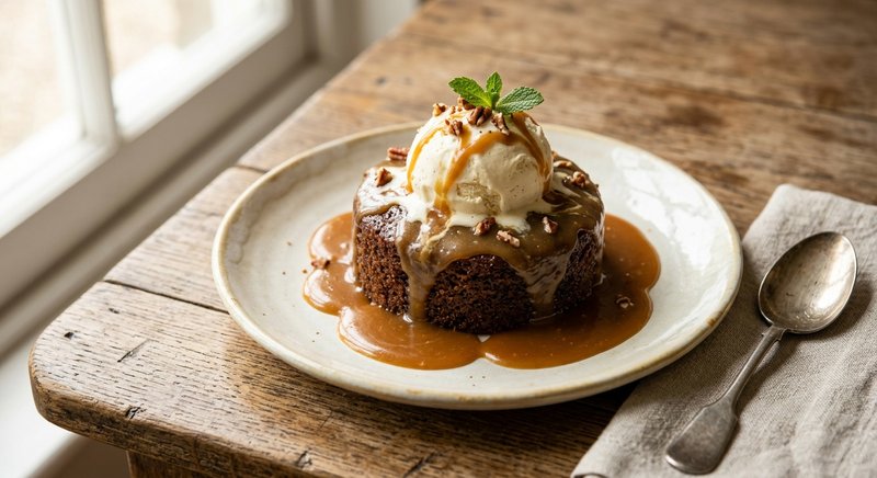 Gluten-Free Sticky Toffee Pudding — desserts recipe, serves 4