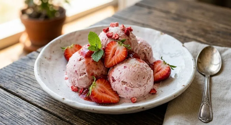 Gluten-Free Strawberry Ice Cream