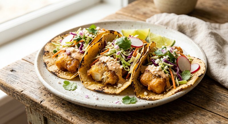 Gluten-Free Baja Fish Tacos — dinner recipe, serves 4