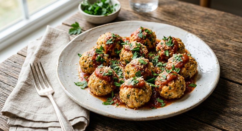 Gluten-Free Baked Meatballs — dinner recipe, serves 4