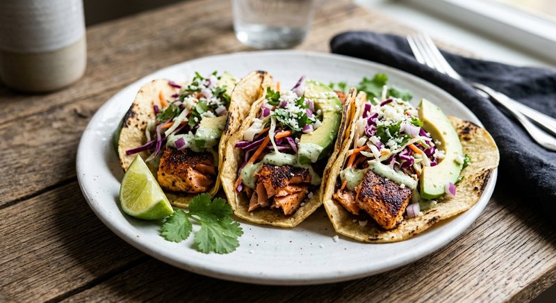 Gluten-Free Blackened Salmon Tacos — dinner recipe, serves 4