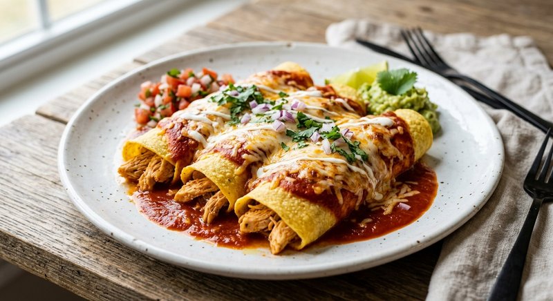 Gluten-Free Chicken Enchiladas in Corn Tortillas — dinner recipe, serves 4