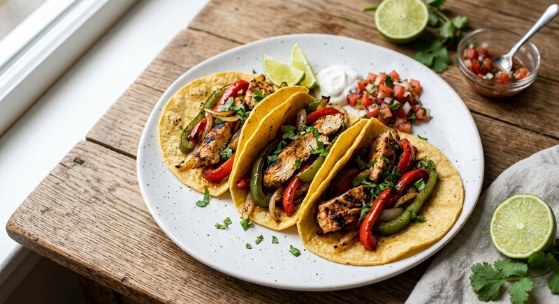 Gluten-Free Chicken Fajitas in Corn Tortillas — dinner recipe, serves 4
