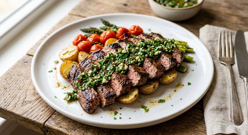 Gluten-Free Chimichurri Skirt Steak — dinner recipe, serves 4